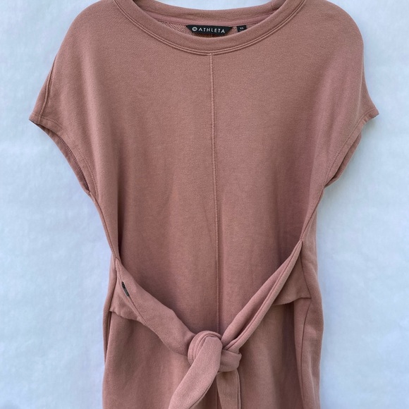 Athleta Embrace sweatshirt tie front dress - Picture 3 of 6